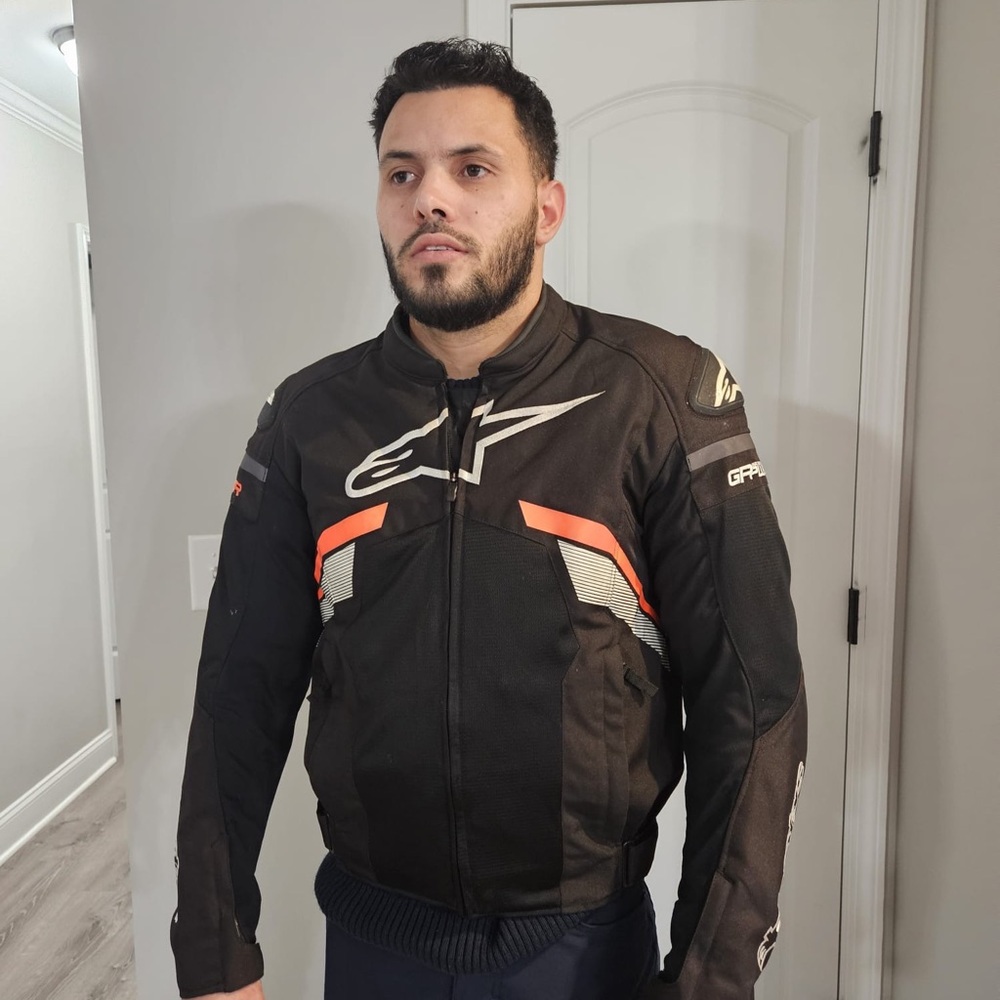 Alpinestars Black and Orange Motorcycle Jacket
